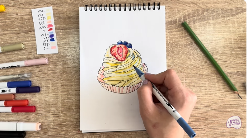 Рисуем Пирожное "Павлова"