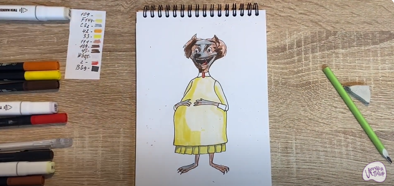 Рисуем Ванда из "Монстры на каникулах"