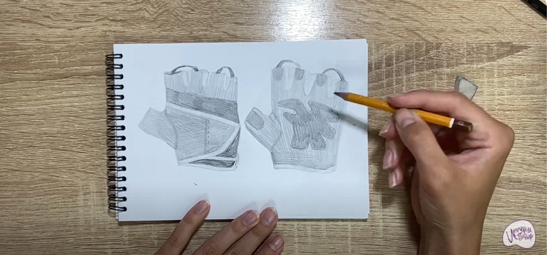 Рисуем Перчатки для фитнеса