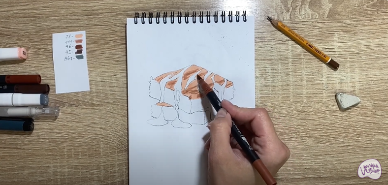 Рисуем Шоколадный брауни