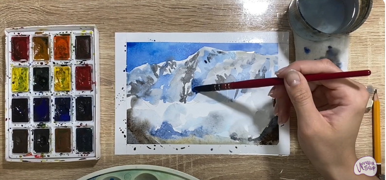 Рисуем Сход лавины