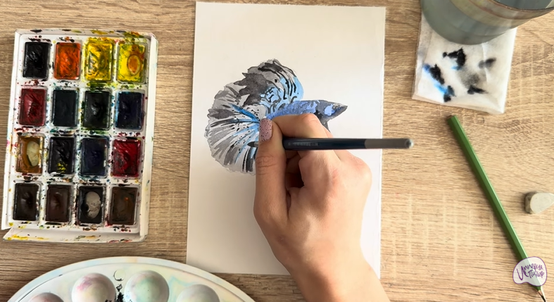 Рисуем Рыба петушок