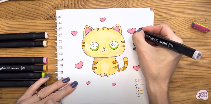 Рисуем Кавайный котик