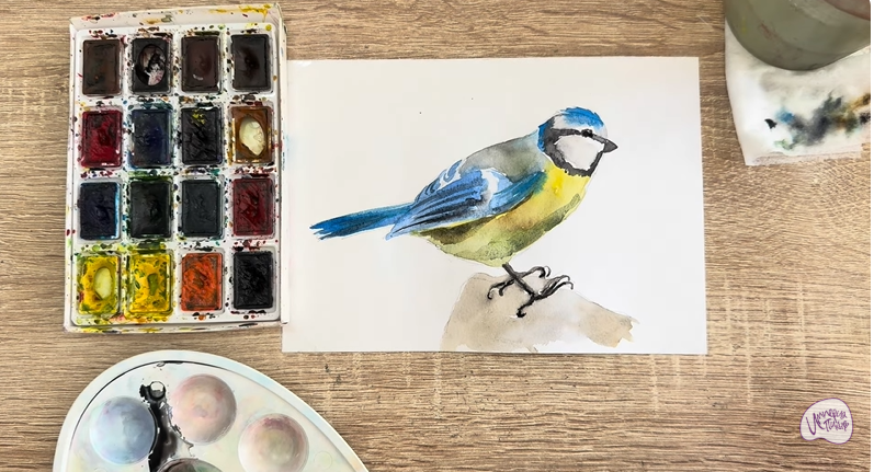 Рисуем Обыкновенная лазоревка