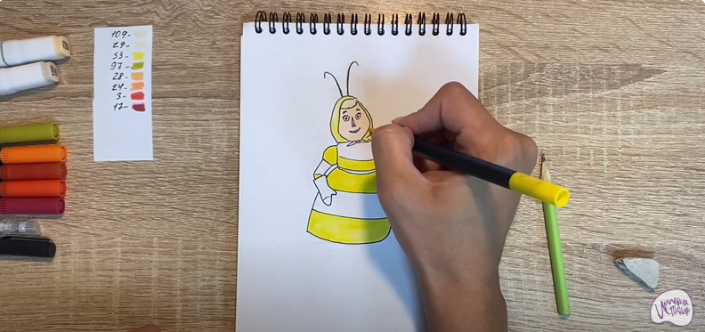 Рисуем Баба Капа из "Лунтика"