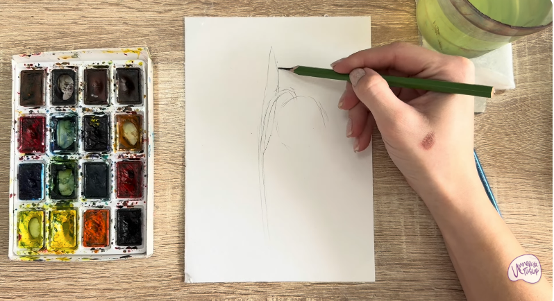 Рисуем Желтый рябчик