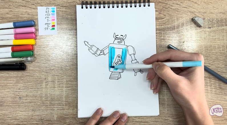 Рисуем Рем из "Живой гараж"