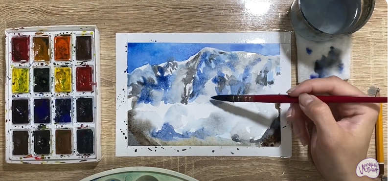 Рисуем Сход лавины