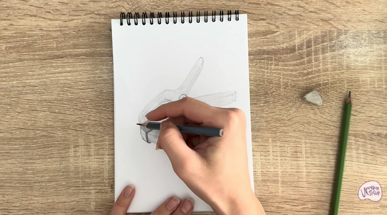 Рисуем Пластиковый зажим