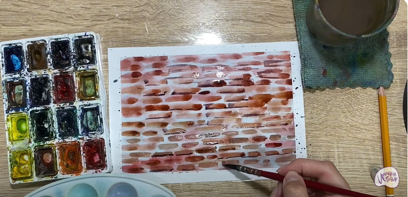 Рисуем Кирпичная стена