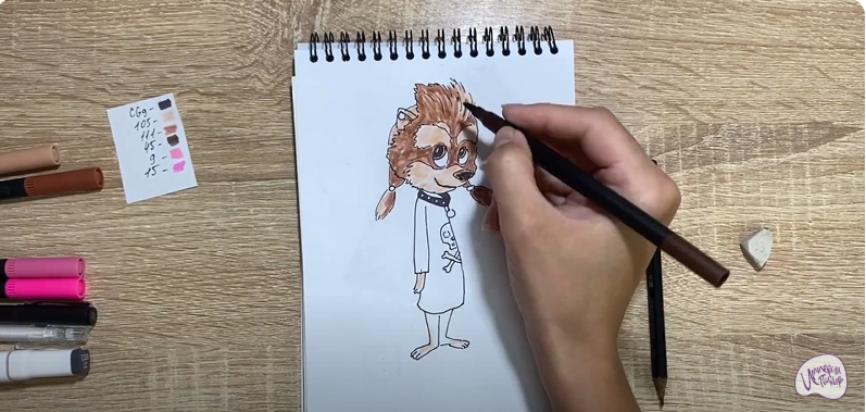 Рисуем Винни из "Монстры на каникулах"