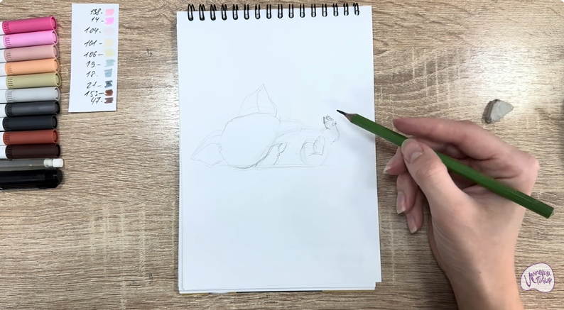 Рисуем Пуа из "Моана"