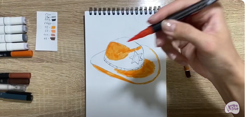 Рисуем Шляпа шерифа