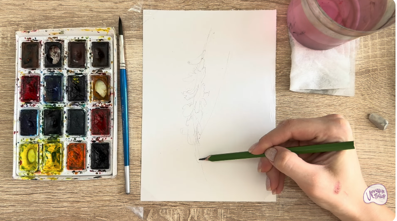 Рисуем Мышиный горошек