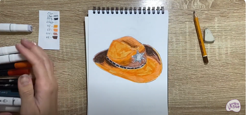 Рисуем Шляпа шерифа