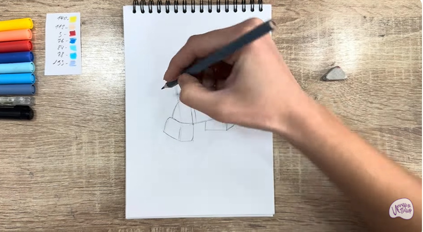 Рисуем Диз из "Живой гараж"