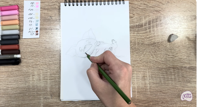 Рисуем Пуа из "Моана"