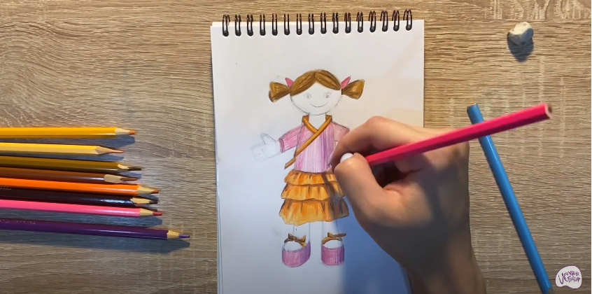 Рисуем Текстильная кукла
