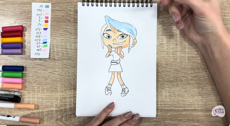 Рисуем Ксю из «Живой гараж»