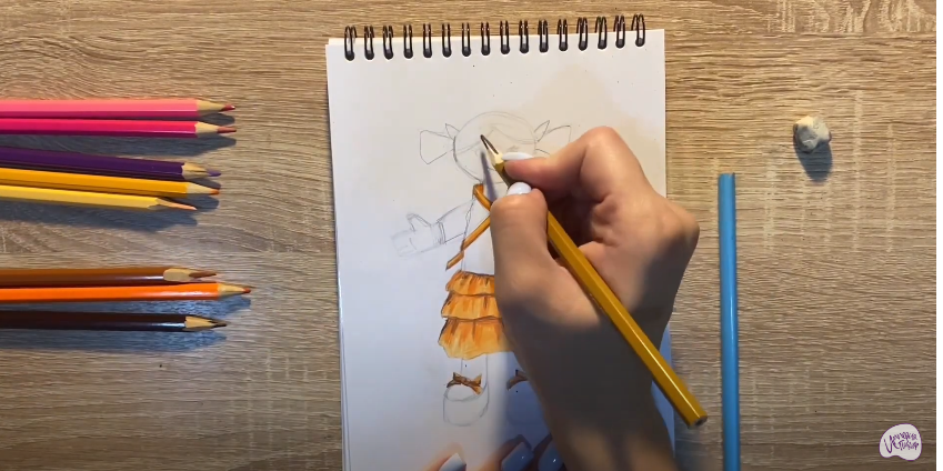Рисуем Текстильная кукла