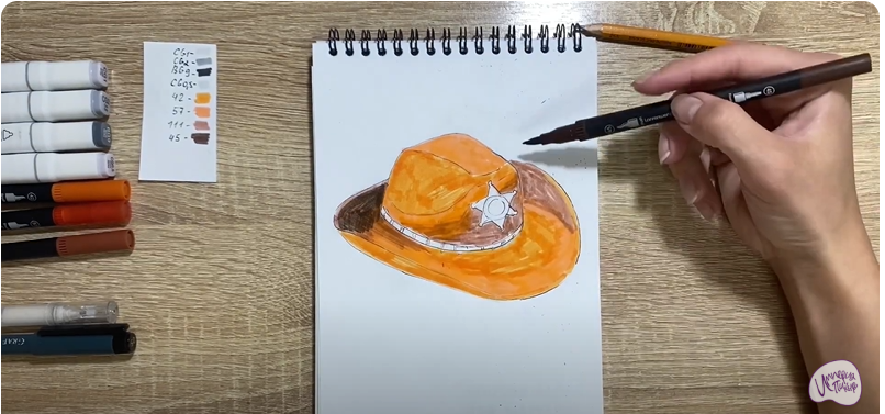 Рисуем Шляпа шерифа