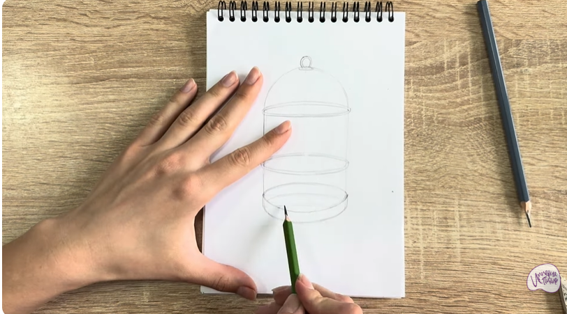 Рисуем Клетка для птиц