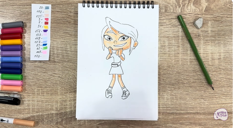 Рисуем Ксю из «Живой гараж»