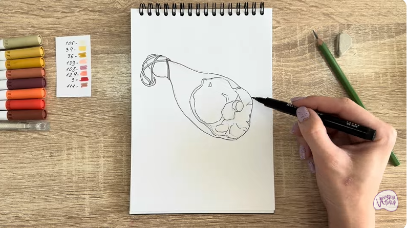 Рисуем Окорок