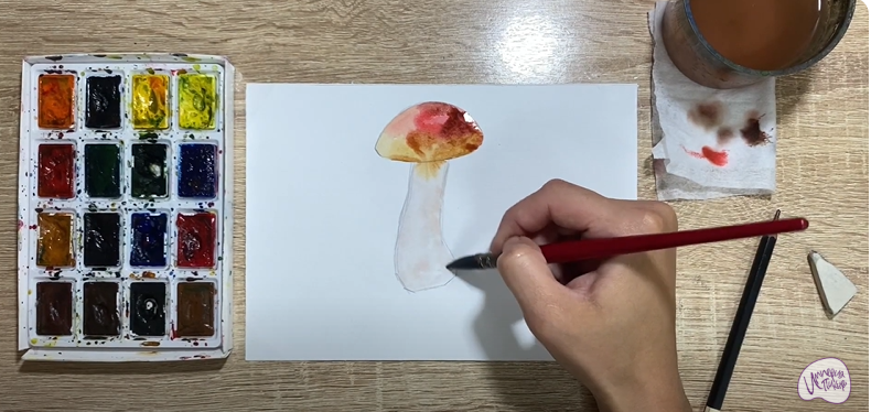 Рисуем Подосиновик