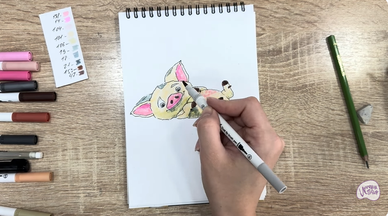 Рисуем Пуа из "Моана"