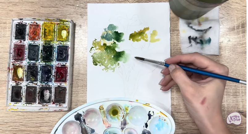 Рисуем Бархат амурский