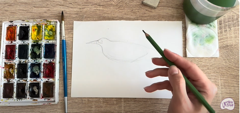 Рисуем Выпь Рисуем Выпь