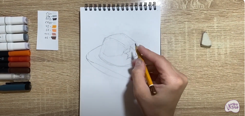 Рисуем Шляпа шерифа