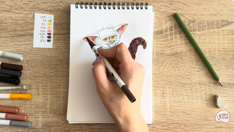 Рисуем Морис из "Мадагаскар"