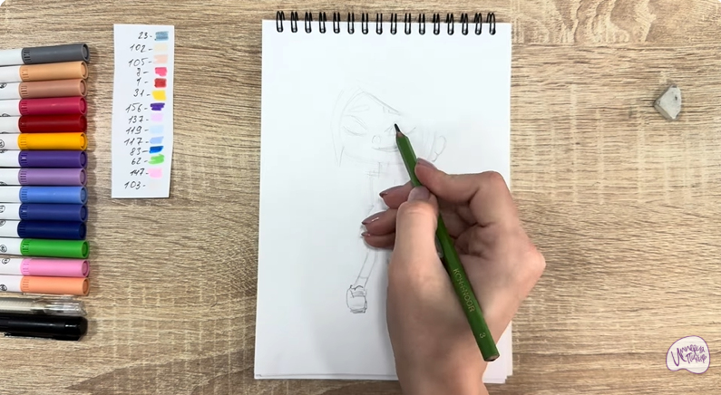 Рисуем Ксю из «Живой гараж»