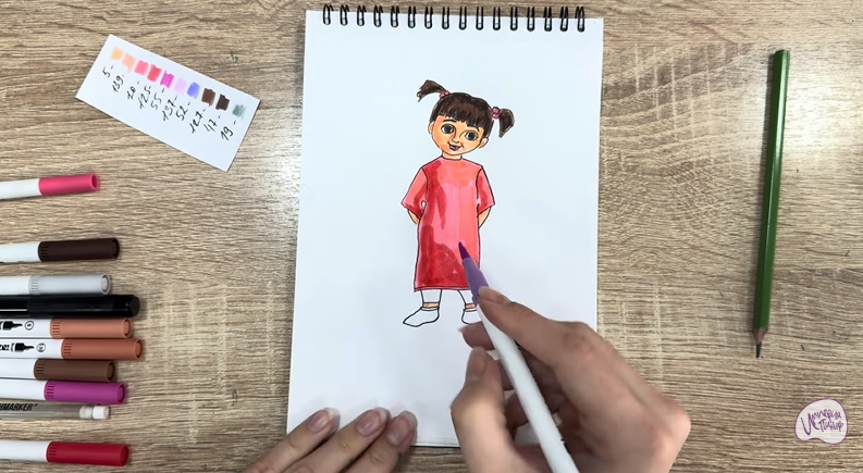 Рисуем Бу из «Корпорации монстров»