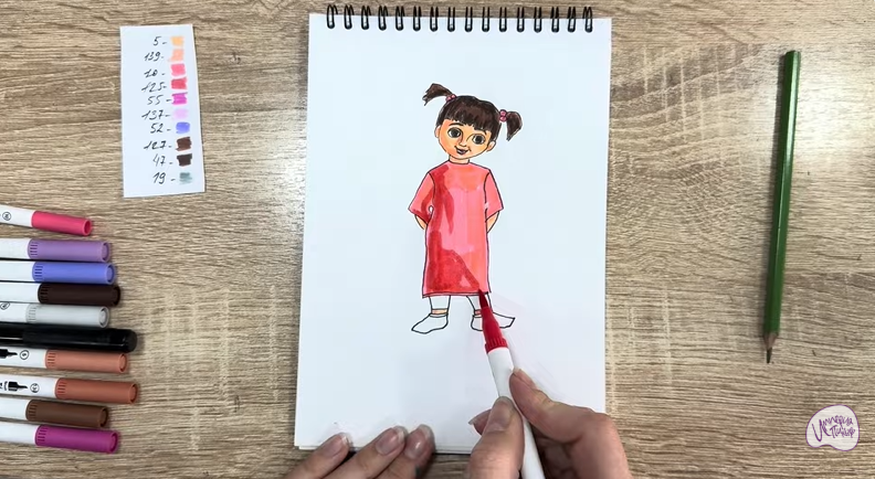 Рисуем Бу из «Корпорации монстров»