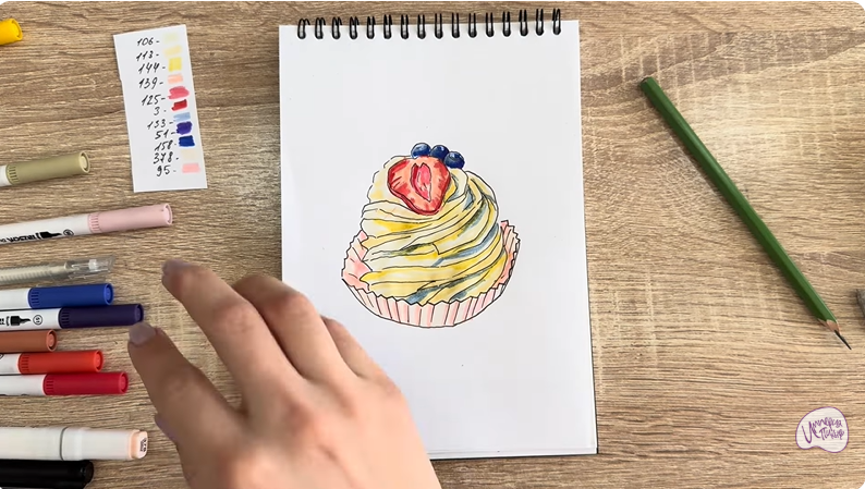 Рисуем Пирожное "Павлова"