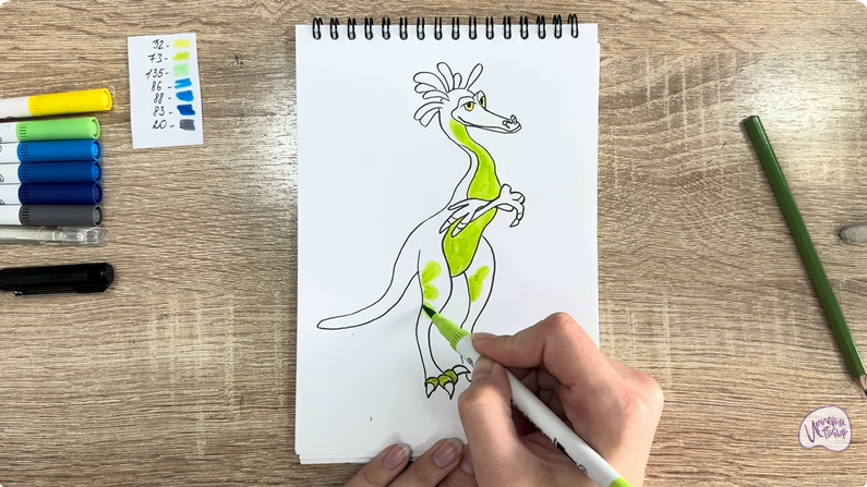 Рисуем Веган из «Доктор Динозавров»