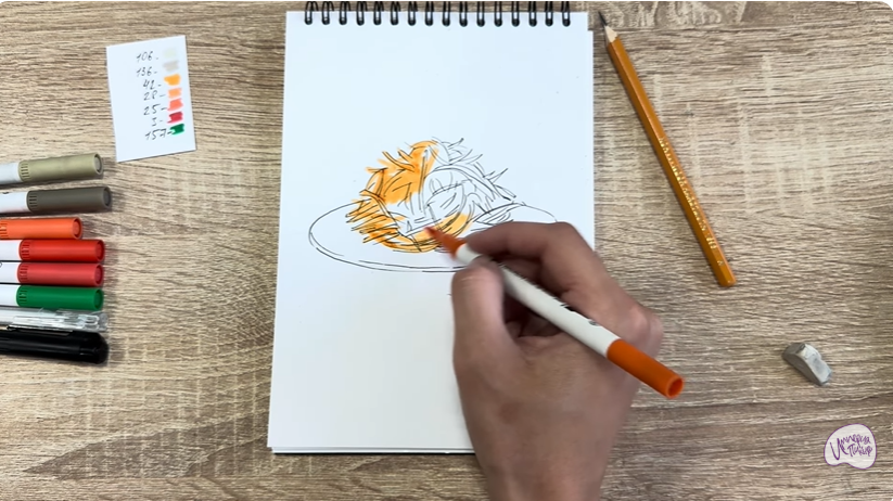 Рисуем Морковь по-корейски