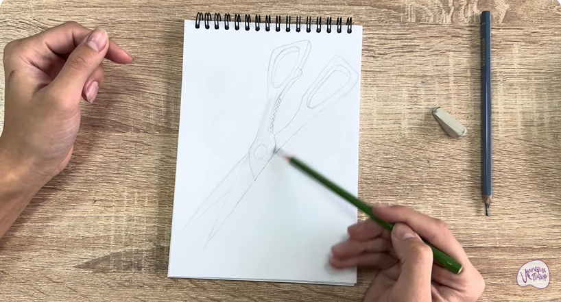 Рисуем Кухонные ножницы Рисуем Кухонные ножницы