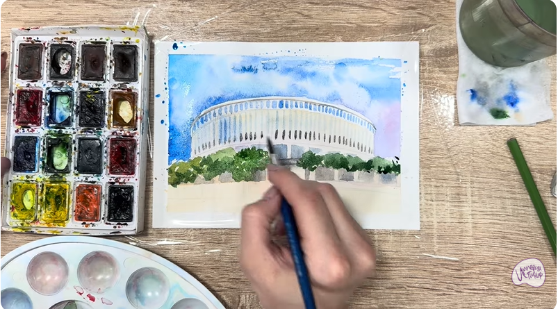 Рисуем Стадион Краснодар