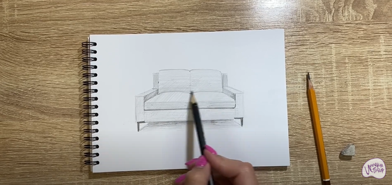 Рисуем Диван