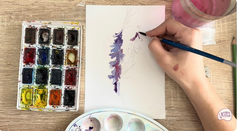 Рисуем Мышиный горошек