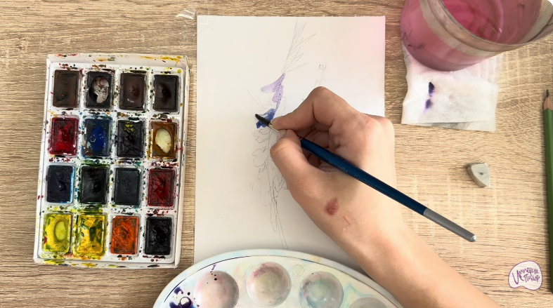 Рисуем Мышиный горошек