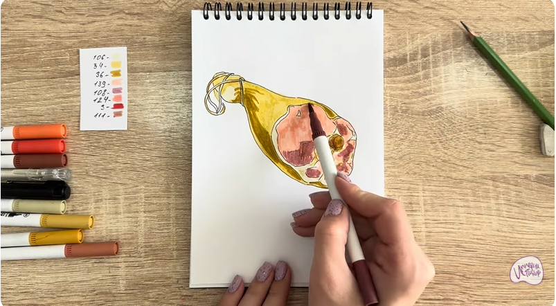 Рисуем Окорок