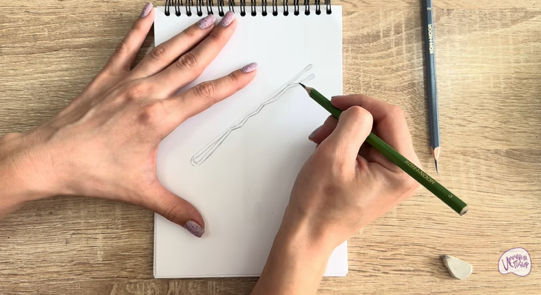 Рисуем Невидимка для волос