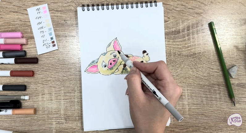 Рисуем Пуа из "Моана"