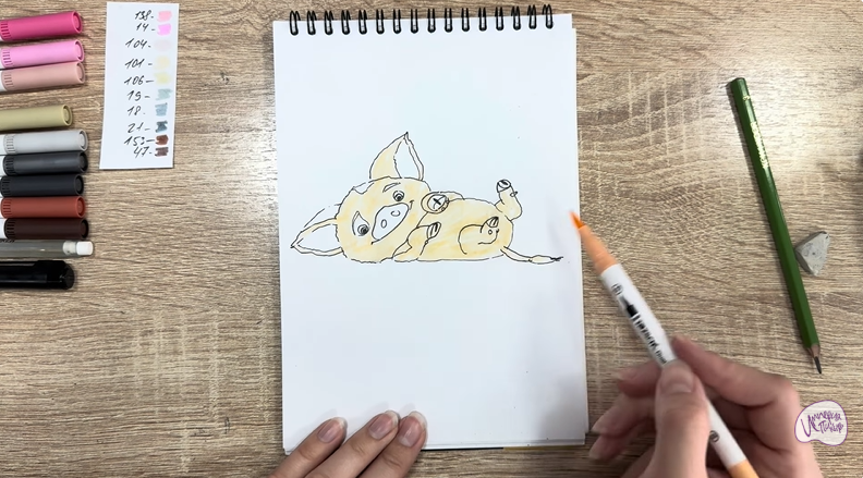 Рисуем Пуа из "Моана"