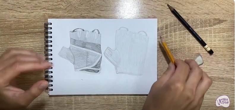 Рисуем Перчатки для фитнеса